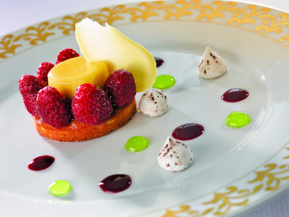 Oceania Cruises Grand Dining Room Raspberry Tartlet.jpg